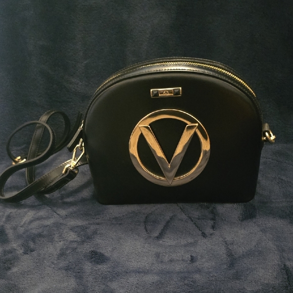 Valentino By Mario Valentino Handbags - Valentino By Mario Valentino Black and Gold Crossbody Bag